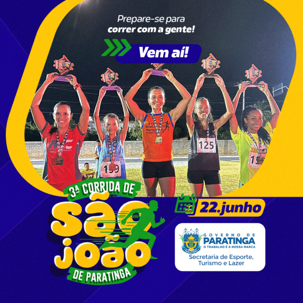 3ª CORRIDA DE SÃO JOÃO, 22/06/2025 ÀS 17 HORAS