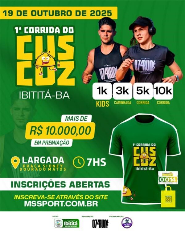 1ª CORRIDA DO CUSCUZ - IBITITÁ (19/10/2025)